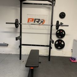 PRx Performance Profile Pro Squat Rack W/ Pull-up Bar 