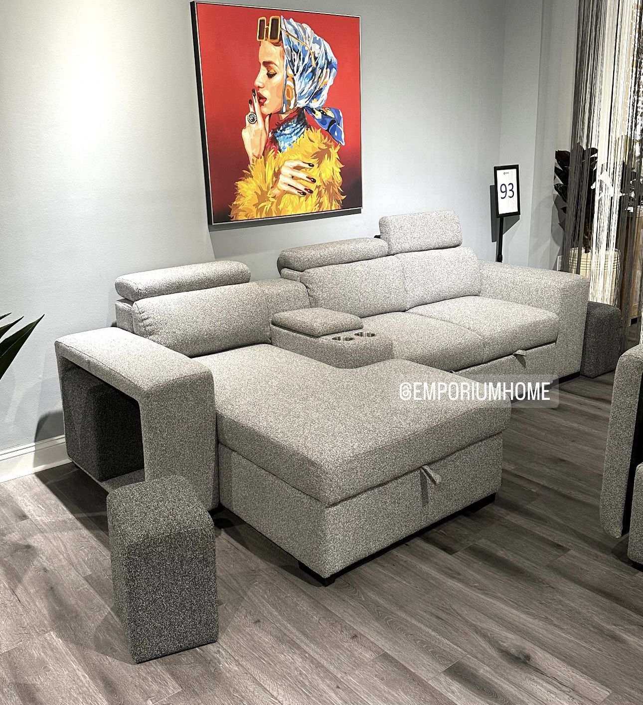 Light Grey Sofa Sectional With Storage 🔥buy Now Pay Later 