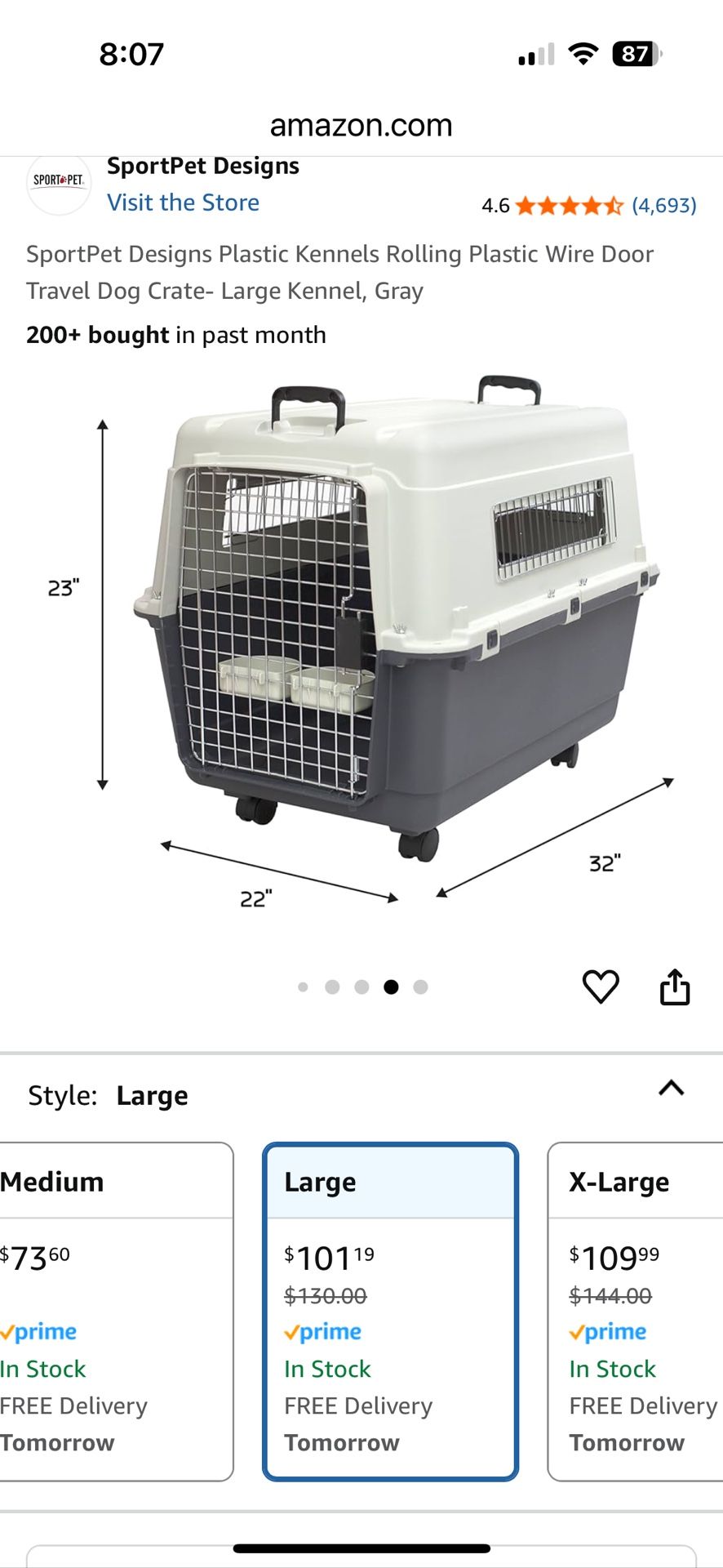 Large Crate like New