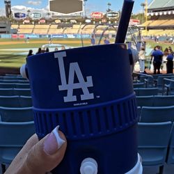 Los Angeles Dodger Cooler Cup Straw Stadium Exclusive