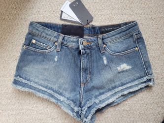 New Women's Armani Exchange Medium Wash Denim Shorts 26