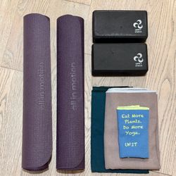Set of Yoga Mats, Towels for 2 people: Manduka, Yoga Rat