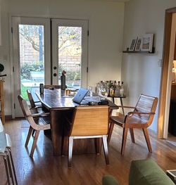Solid wood table with 8 wood chairs