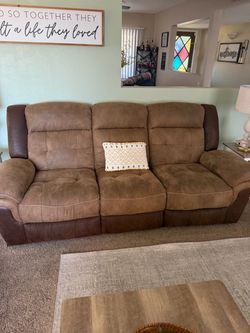 Reclining couch and loveseat/rockers