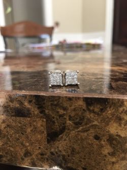 Two diamond earrings