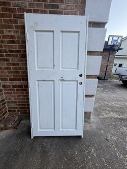 FOR SALE: 83” x 38” White Exterior Door – $85 OBO