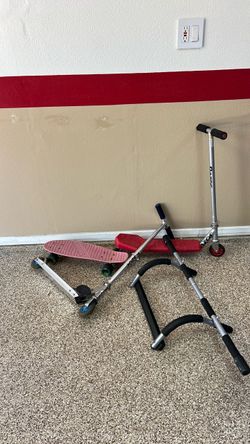 Scooter skateboard pull up bar
