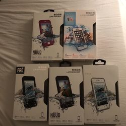 Lot Of 5 New LifeProof NUUD FRE Series Waterproof Case for Apple iPhone 6/6S 7