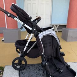 Mockingbird Single To Double Stroller Black