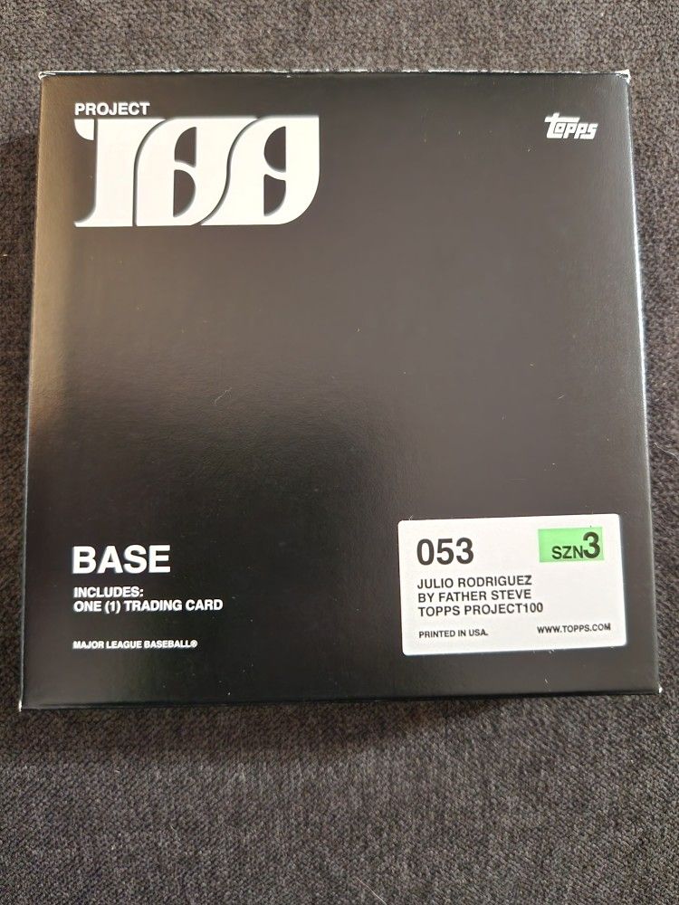 Julio Rodriguez Topps Project 100 ROOKIE RC Cracked ICE Card Arts & Crafts supplies