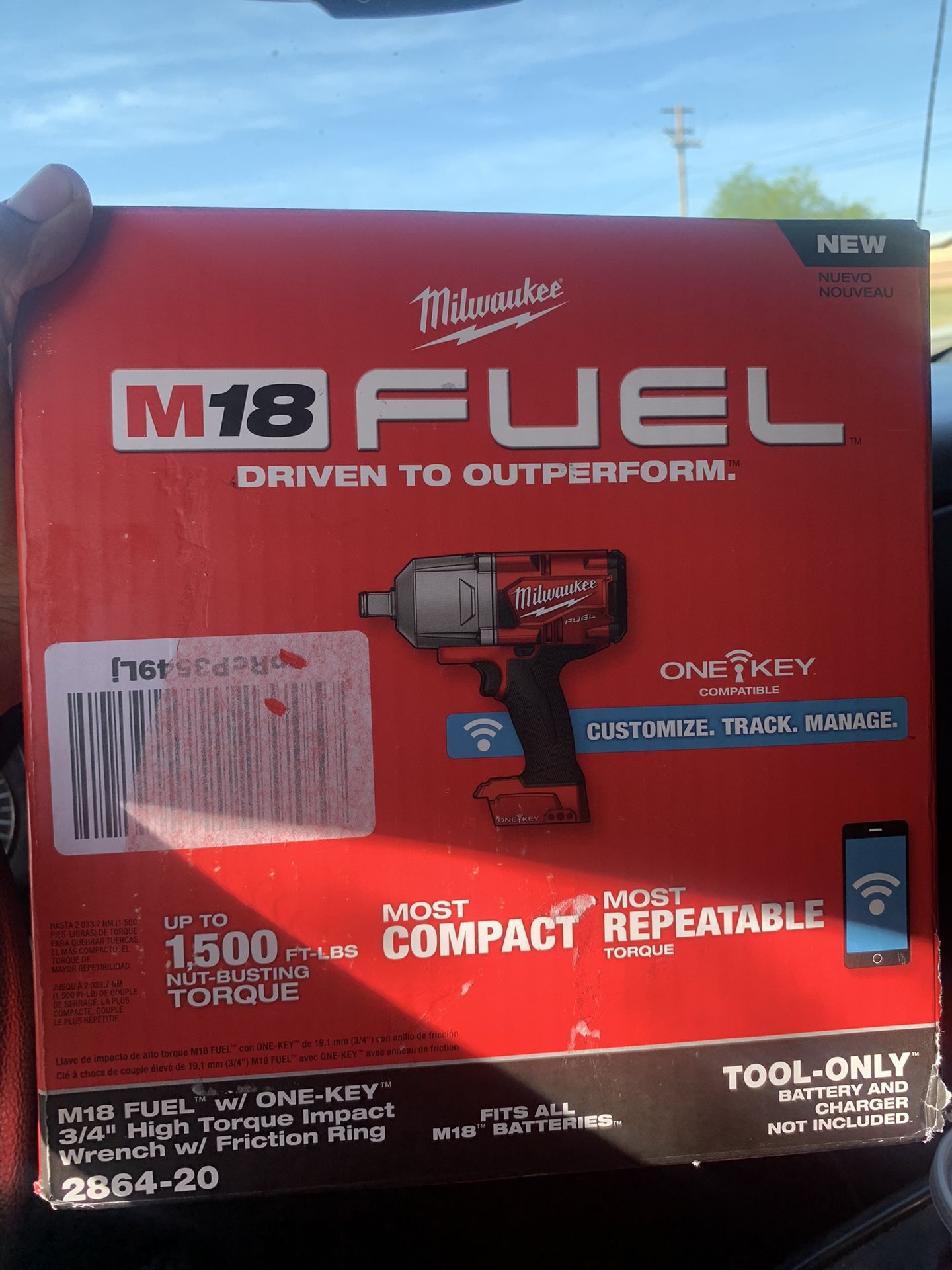 2864-20 mMilwaukee M18 Fuel W/one-Key High Torque Impact Wrench 3/4 In. Friction Ring