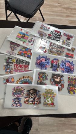 Teacher-Themed DTF Transfer Sheets