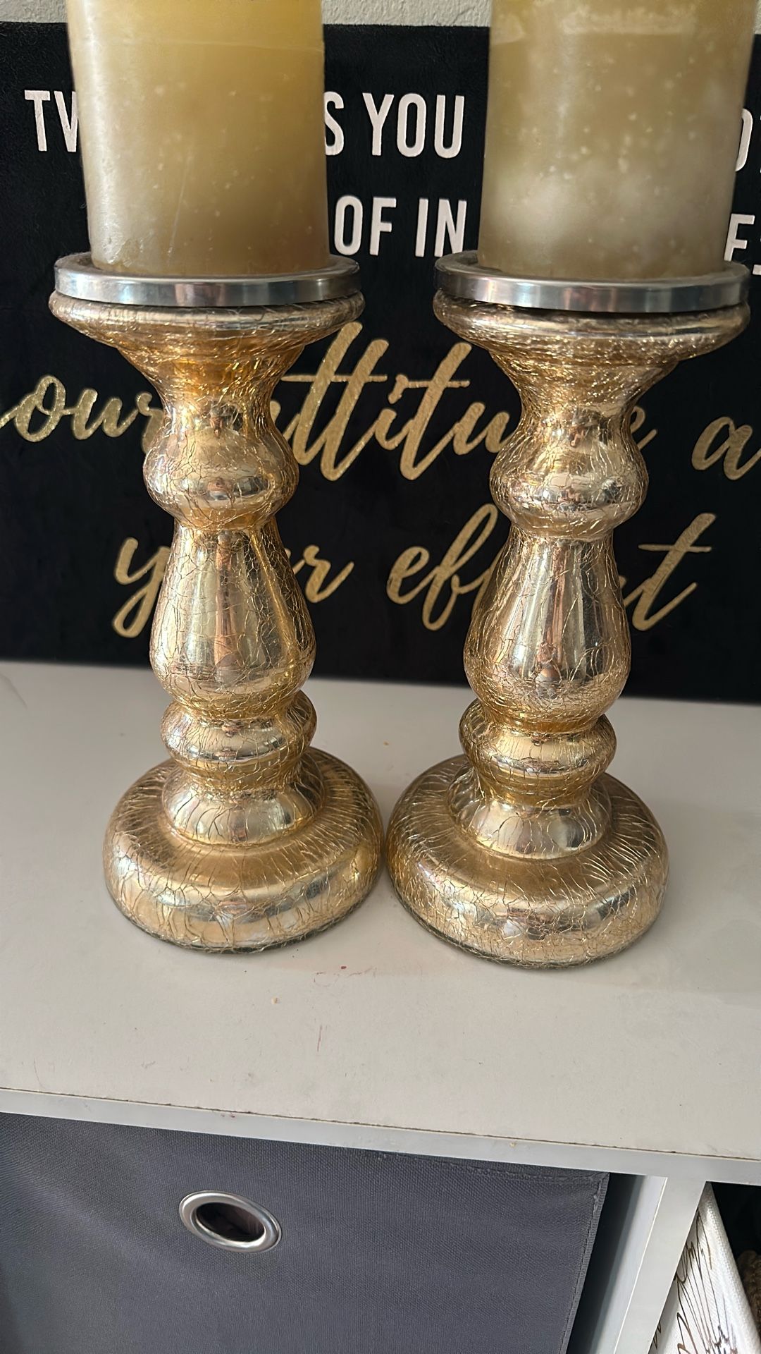Candle Stick Holder And Candles