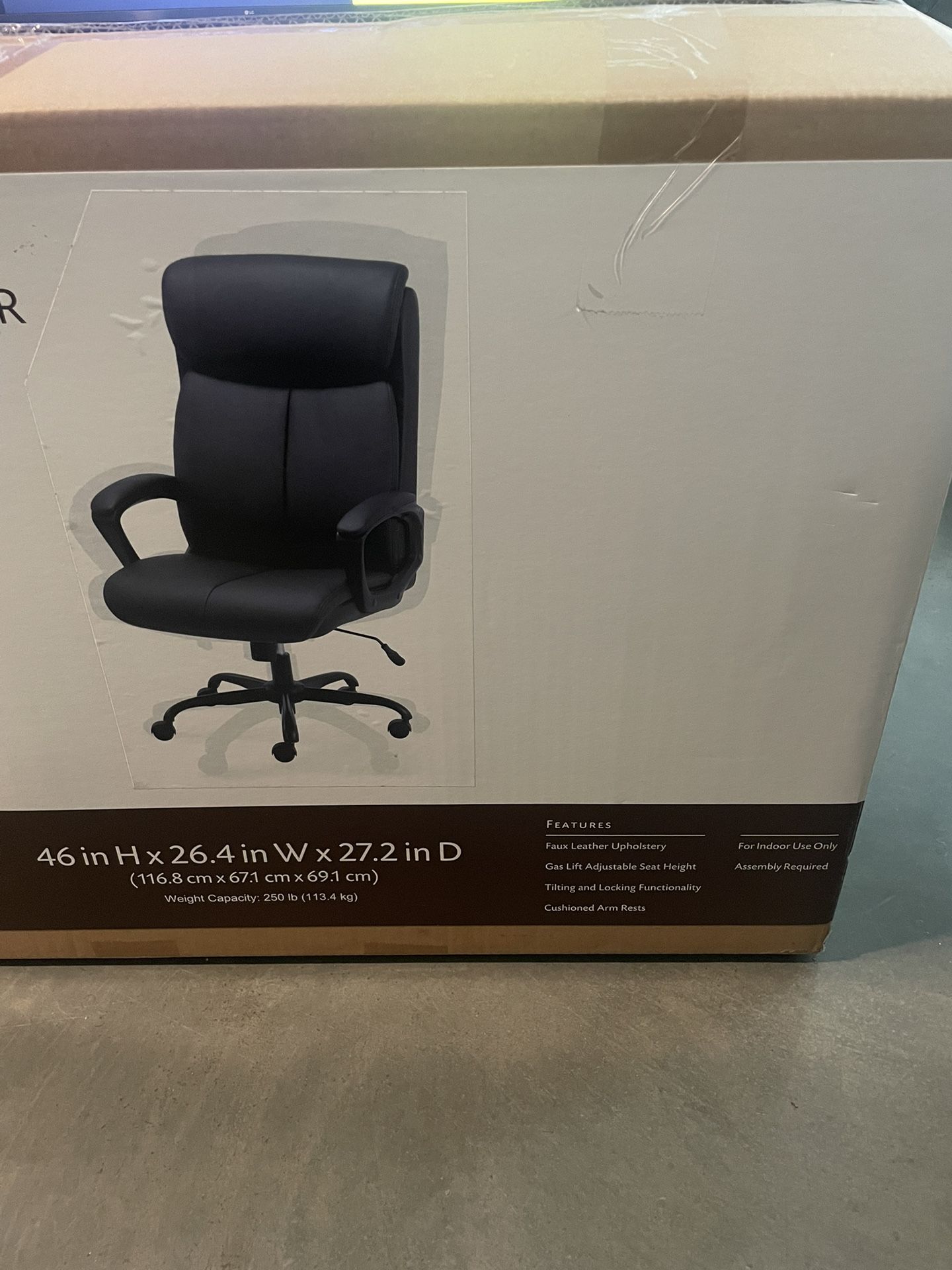 New Furniture, Still In Box, Desk With leather Chair 