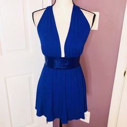 Royal blue halter top