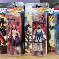 New GI Joe Retro card classified Figures! All 3 For $50! Dr. Mindbender, Beach Head, Snow Serpent.