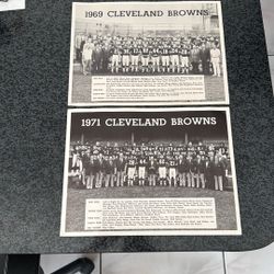 1969 & 1971 Cleveland Browns Team Pictures