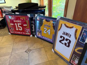$250. Lebron James framed jersey
