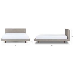 Tessu Glaze Gray King Bed