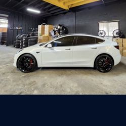 20 INCH NEW WHEELS ARCHANID STYLE FOR TESLA MODEL 3 AND Y WITH NEW TIRES 