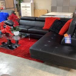 Beautiful Sofa Sectional L On Sale Now For $1199 Color Black Only