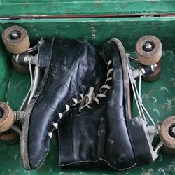 Fully Functional Antique Roller Skates With Box.