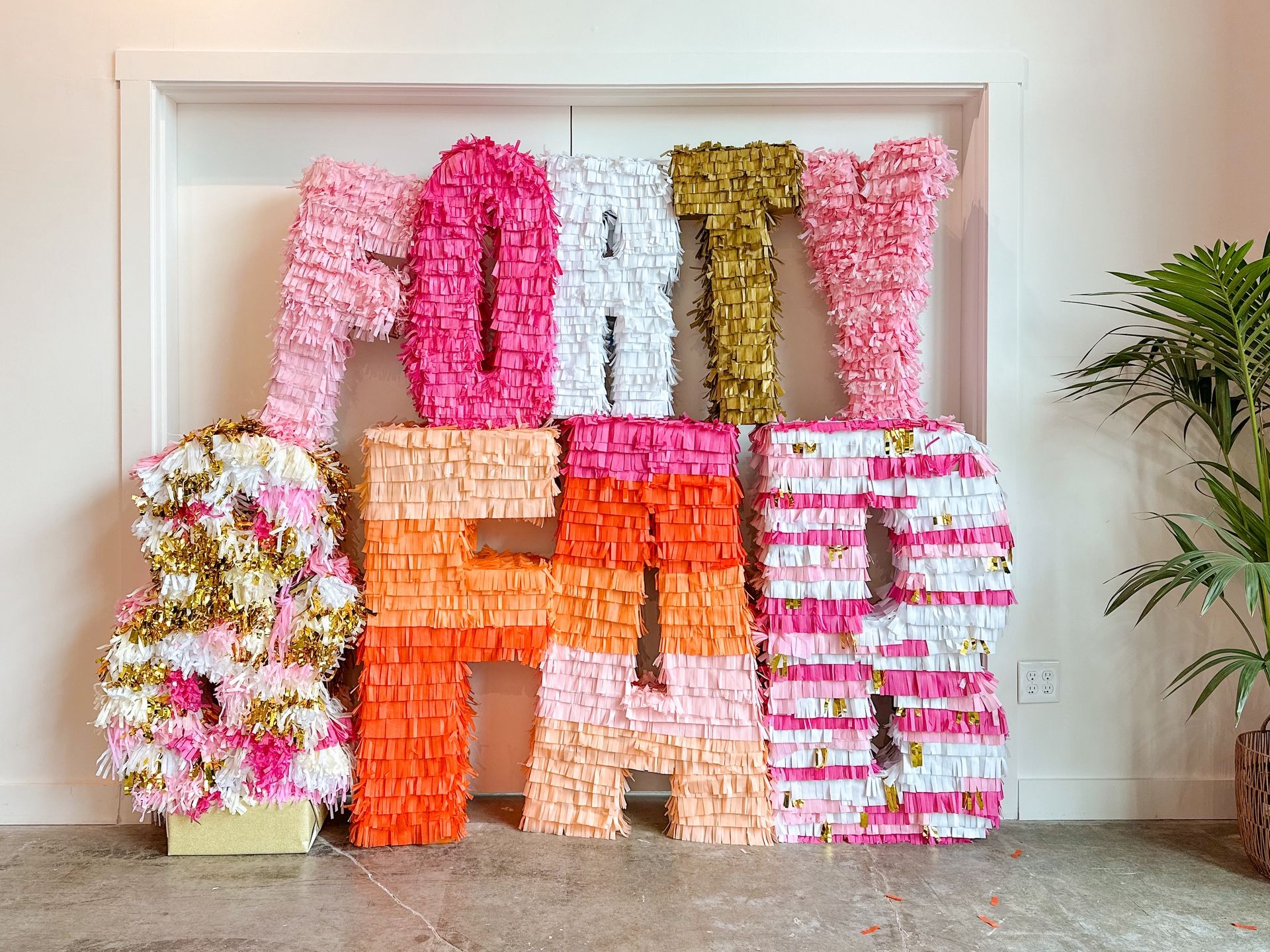 Forty & Fab Piñata Style Letters for Party 