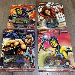 Hot Wheels Premium Masters of the Universe Set – 4 Cars (Metal/Metal)