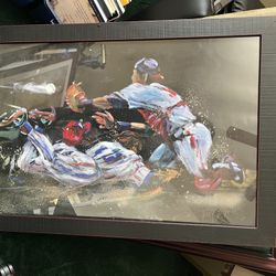 Baseball Wall Art/Decor Play at the Plate with frame