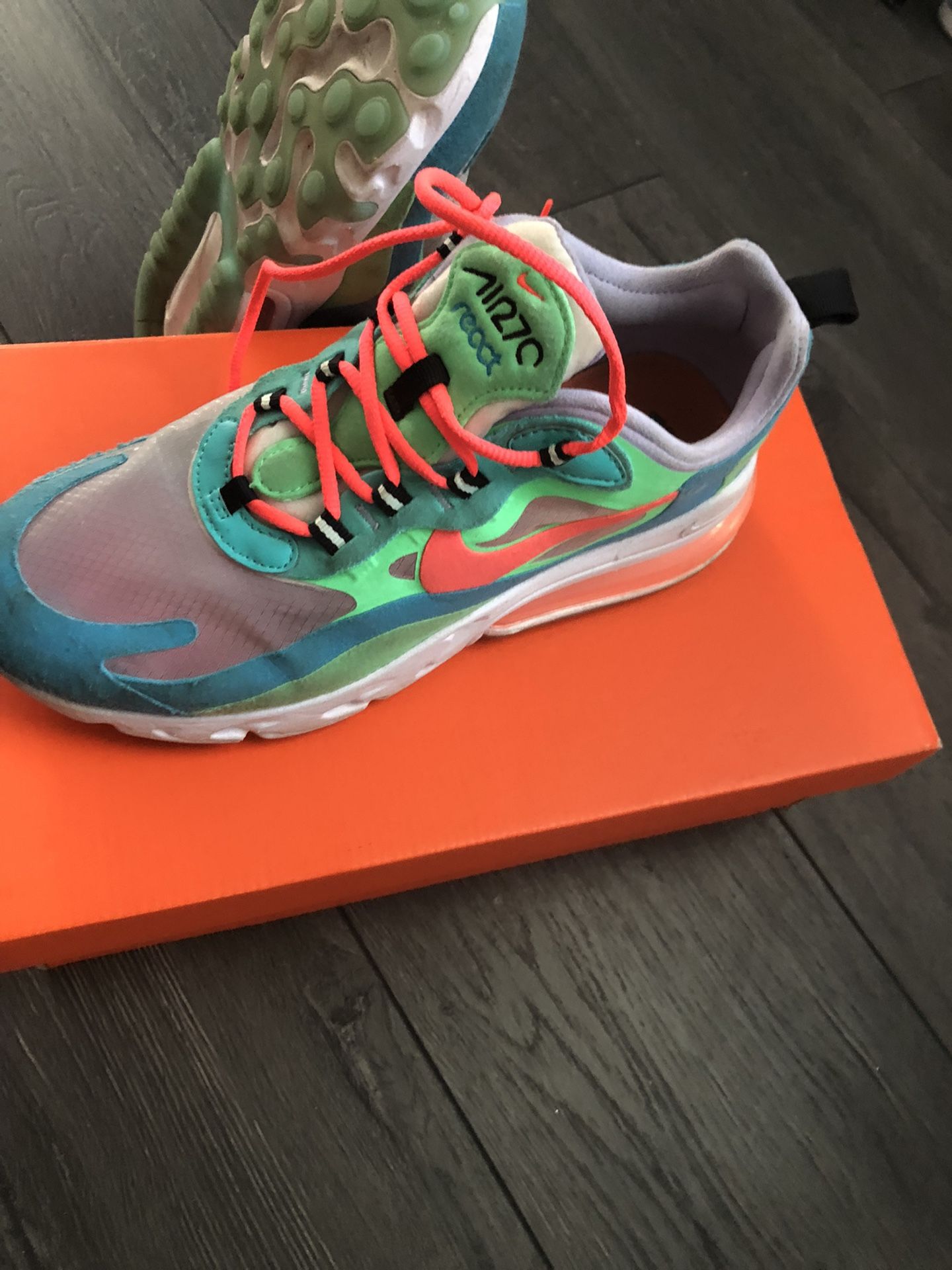 UA AIR MAX 270 REACT ELECTRO GREEN LAGOON