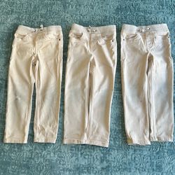 Boys Hanna Andersson 3 Pairs Khaki Uniform Pants - MANY FLAWS  | Size 5 Slim