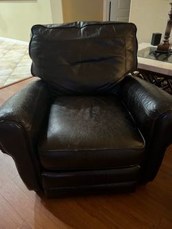 Leather recliner