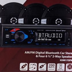 Dual Bluetooth Car Stereo & Speakers