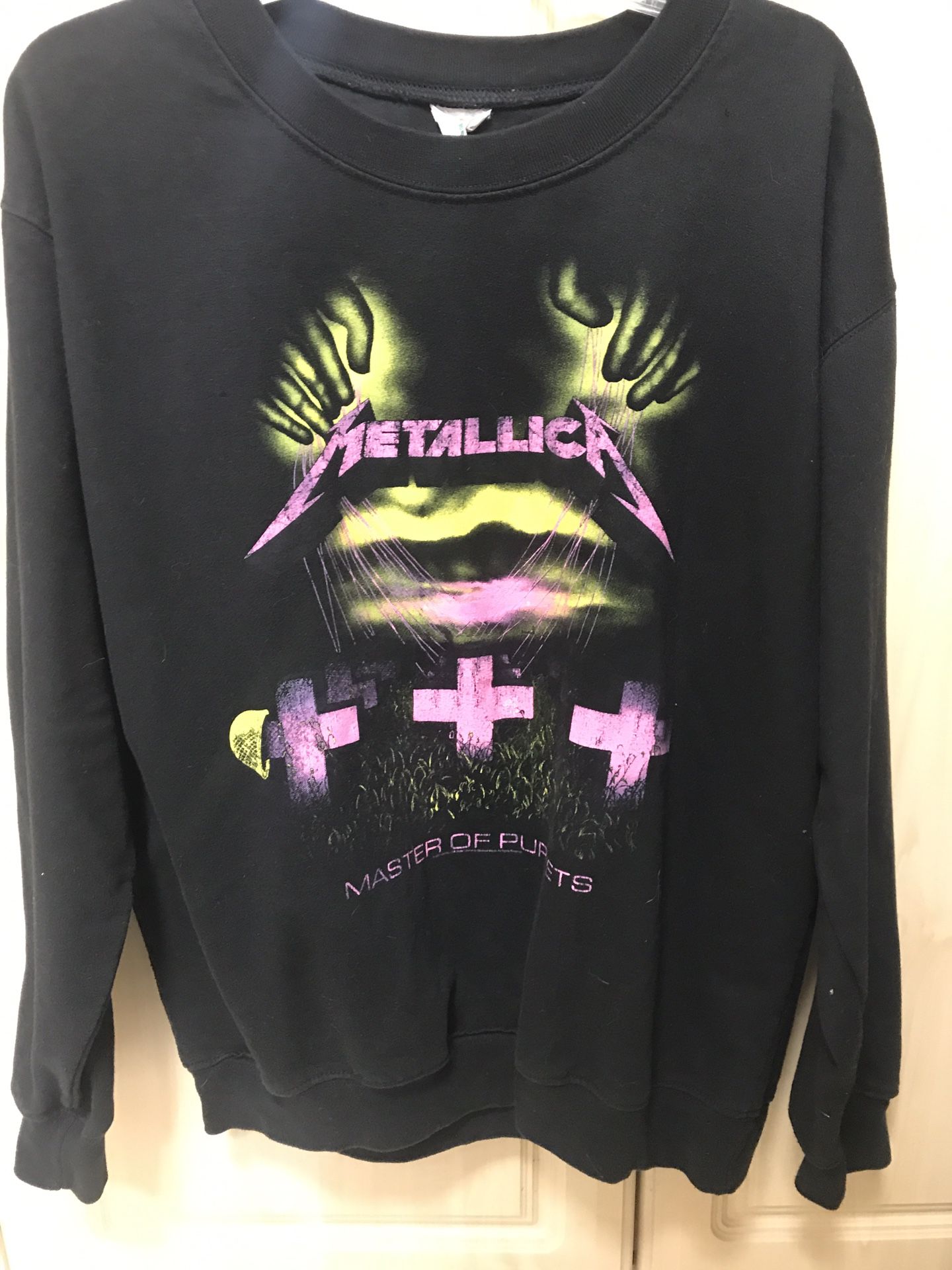Metallica Sweatshirt Black Size Large Woman’s Mens 
