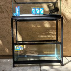 🔥🔥Great setup.  Double 20 gallon long tanks with media included.  FRAGS, CORALS, QUARANTINE 🔥🔥      