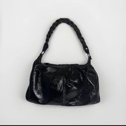 Elliott Lucca Hobo Bag Black Leather Shoulder Satchel Purse