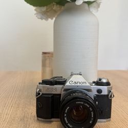 Canon AE-1 Program 35mm Film Camera with Canon FD 50mm f/1.8 Lens