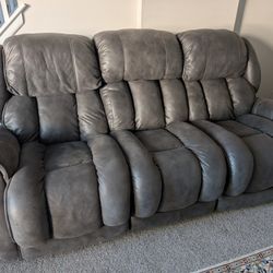 HomeStretch Drifter Gray Double Power Reclining Sofa
