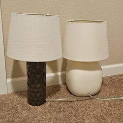 TWO. TABLE. LAMPS