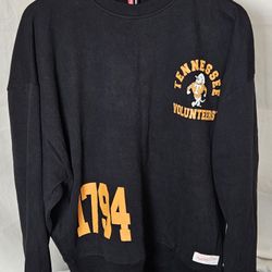 Woman's Mitchell & Ness Tennessee Volunteers Black Multi-Hit Sweatshirt Size Small and Large
