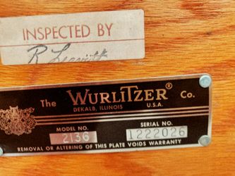 Wurlitzer Model 2136 Upright Piano
