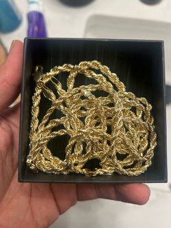 3 14k gold rope chains 24in