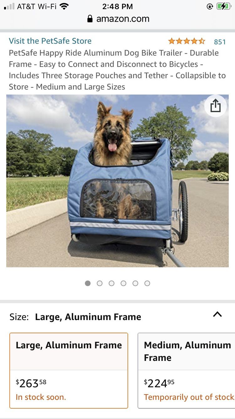 Dog Bicycle Trailer - Used Only Twice!