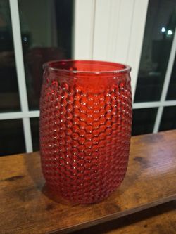 Red Glass Vase