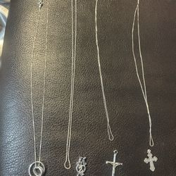 Cadenas Y Medallas 925 Plata Cada Set En $15 