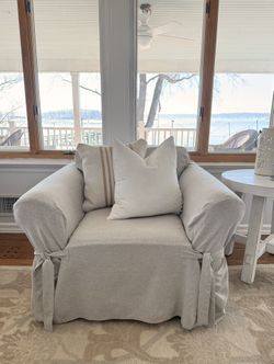 Pottery Barn Comfort Roll Arm Chair