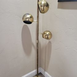 Vintage Brass Mid Century Mod Floor Lamp