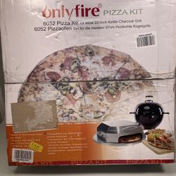 Onlyfire Universal Stainless Steel Pizza Oven Kit for Most 22” Charcoal Kettle Grilll - Professional Pizza Baking Tools Including Pizza Chamber, 15" R