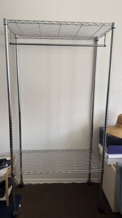 Metal garment rack