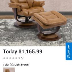 Mahwah Manuel Reclining Swivel Chair And Ottoman